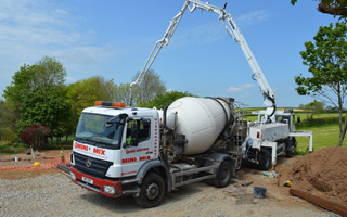 Ready Mix Concrete, Short Notice Concrete Plymouth,  Drum Mix Concrete, from the leading Concrete Supplier in Plymouth Devon and Cornwall, Drum Mix on site Concrete 